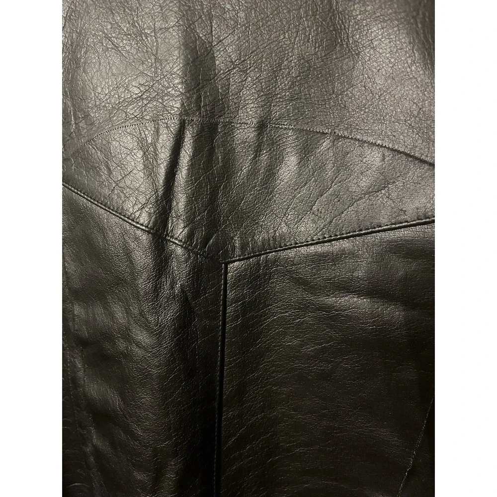 Brackney Leather Men's Black Leather Biker Vest, Size‎ 52
